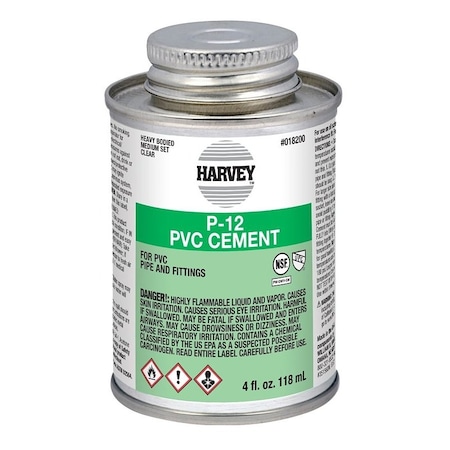Wm H Harvey Co PVC CEMENT HEAVY DUTY 4OZ 018200-24