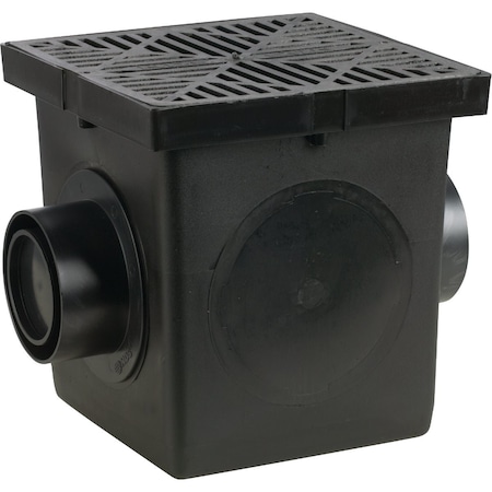 Nds 12'' x 12'' Black Square Catch Basin 1200BKITRTL