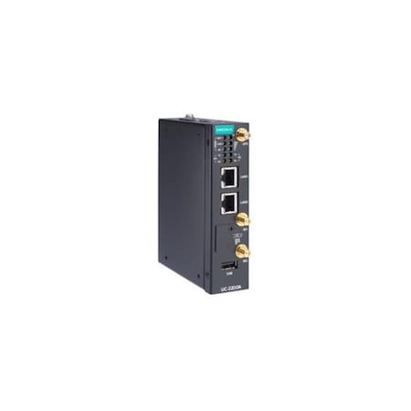 Moxa Arm-based DIN-rail industrial computer with wide operating temperature, Cortex-A53 UC-2222A-T