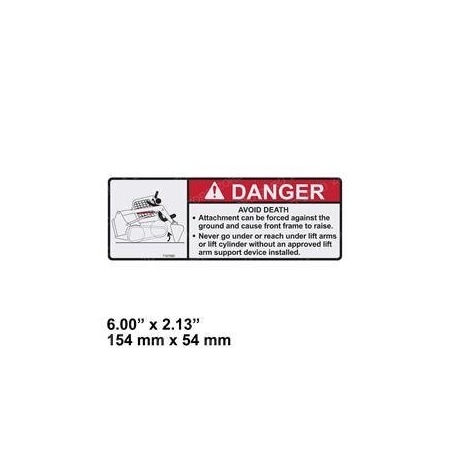 Bobcat REPLACEMENT DECAL, DANGER 7167990