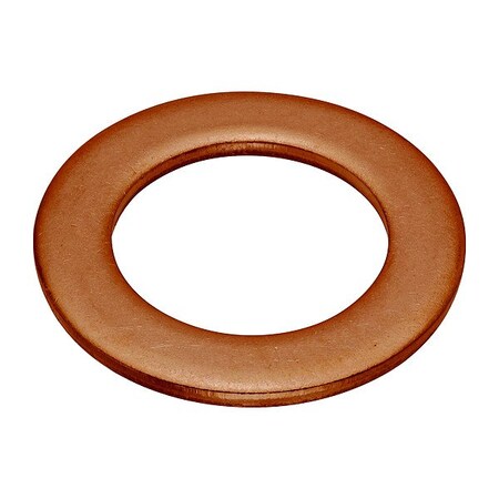 Zoro Select Flat Washer, For Screw Size 7/8 in , Copper Plain Finish, 2 PK WASB78NCU