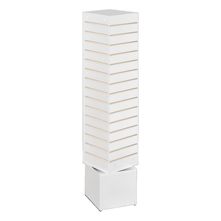 Specialty Store Services Slatwall Display, White, 4-Way, 60 in H 3654W
