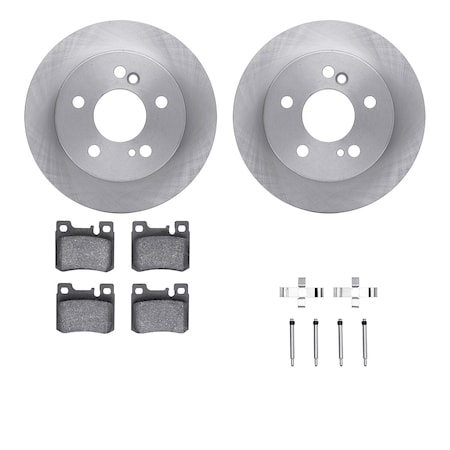 Dynamic Friction Co DFC Rotors with EURO 5000 Ceramic Brake Pads includes Hardware 6612-63135