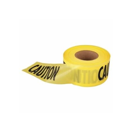 Empire Level Safety Barricade Tape, 3 in x 1,000 ft, Caution, 2 mil, Yellow 272-71-1001