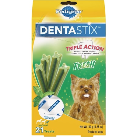 Pedigree Dentastix Toy Dog Fresh Dental Dog Treat, 21PK 797000