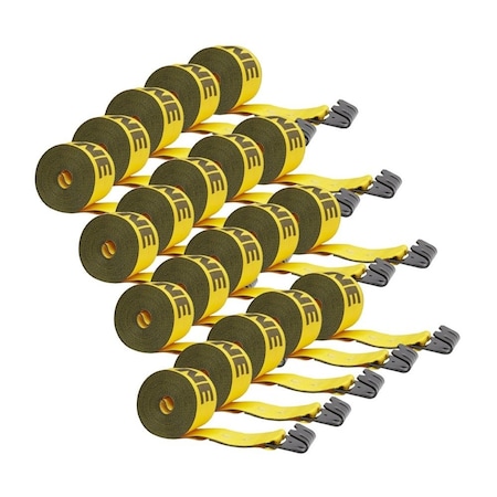 Mytee Products Kinedyne 4in x 30ft Winch Strap with Flat Hook - Gold, 20PK WS430Kx20