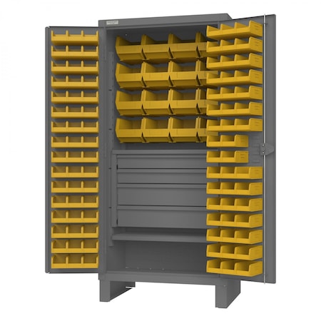 Durham Mfg Super Duty Bin Cabinet, 36 in W, 78 in H, 24 in D, 120 Bins HDCD243678-110-2S-4M95