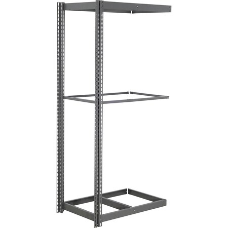 Global Industrial 3 Shelf, Commercial Duty Boltless Shelving, Add On, 36"W x 24"D x 72"H, No Deck B3165576