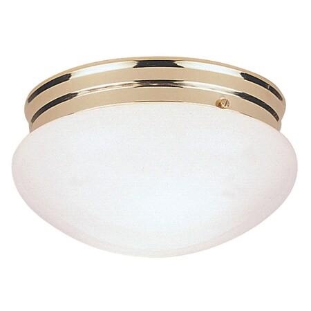 Home Impressions 7-1/2'' Polished Brass Incandescent Flush Mount Ceiling Light Fixture IFM137PB