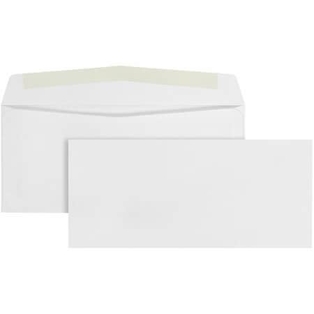 Quality Park Envelopes, 24 lb., No 10, Gummed Flap, White, 1000PK 90020B
