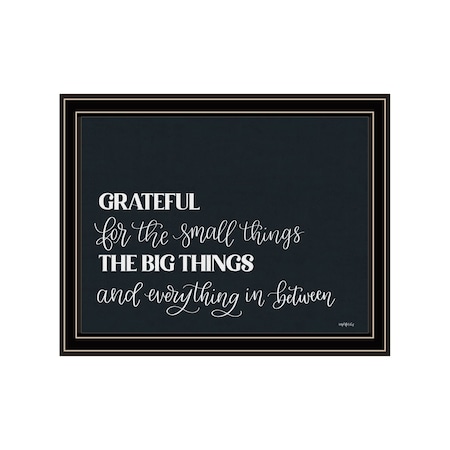 Homeroots Grateful For Everything Black Framed Print Wall Art 529805