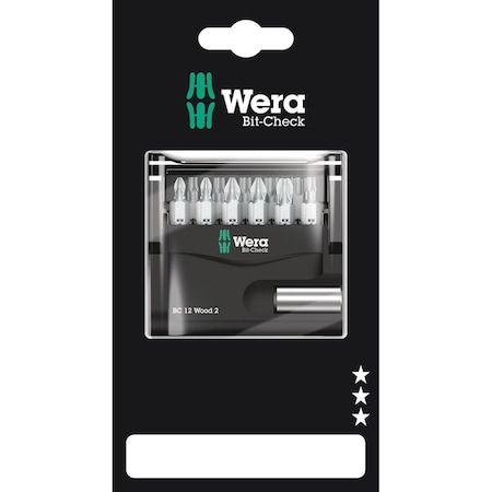 Wera Bit-Check 12 Wood 2 SB, 12 pieces 5136391001