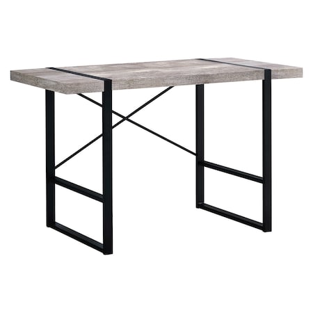Homeroots 49" Taupe and Black Computer Desk 333474
