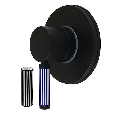 Kingston Brass Single-Handle Six-Way Diverter Valve with Round Trim Kit, Matte Black KS4030KPS