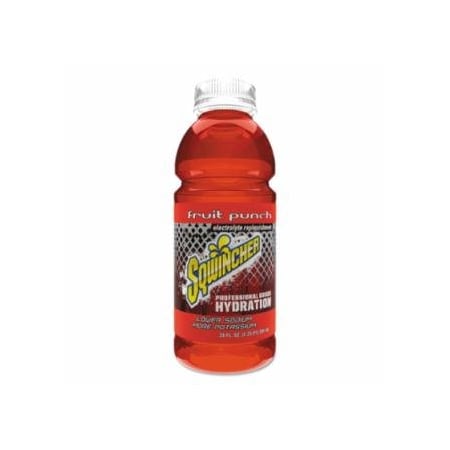 Sqwincher Ready-To-Drink, 20 oz, Wide-Mouth Bottle, Fruit Punch, 24PK 690-159030535