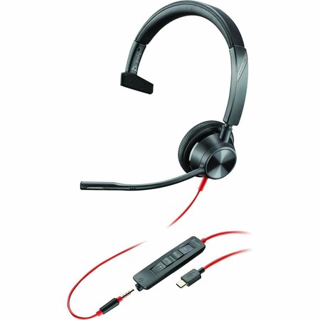 Hp Poly Blackwire 3315 Microsoft Teams Certified Headset +USB-C/A Adapter TAA US 8M3U5AA#ABA