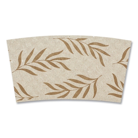 World Centric Hot Cup Sleeves, Fits 8 oz Cups, Natural, 1000PK SL-PA-ME