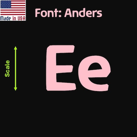 Aacc Self-Adhesive Vinyl Letter: e, Scale: 19 in. Color: Pink Font: Anders by, 8PK AACC-Anders-le-Pink-I19x8