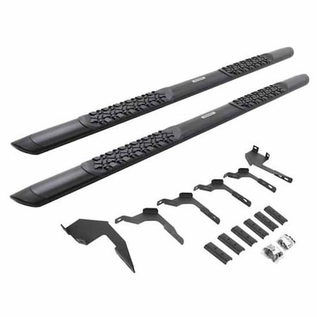Repl. For Ford Ranger Year 2023 Black Aluminum Side Bar And Brackets Complete Kit W5In Step Pa