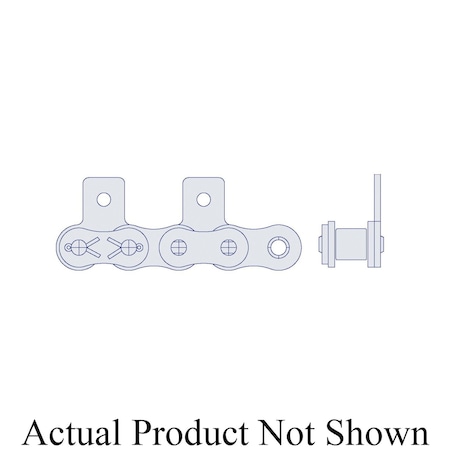 Hkk Chain HKK Riveted Single Pitch Standard w/SA-1 Att Every 2nd P on Pin Link, .75P, .469 Dia x .5 W RC060RSA1E2P