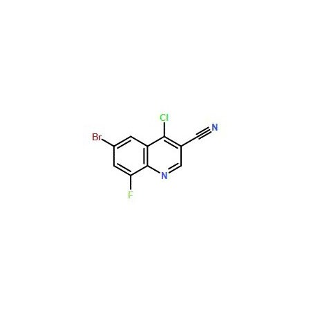 Ak Scientific 6-Bromo-4-chloro-8-fluoroquinoline-3-carbonitrile (1g), CAS 886362-71-6 4449AC-1g