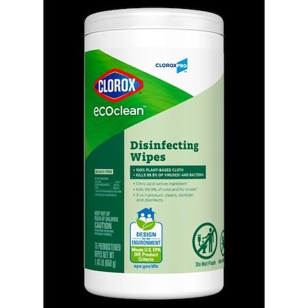 Clorox Disinfecting Wipes, 75 ct, Canister, PK6 60605