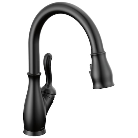 Delta Leland Single Handle Pull-Down Kitchen Faucet With ShieldSpray Technology 9178-BL-DST