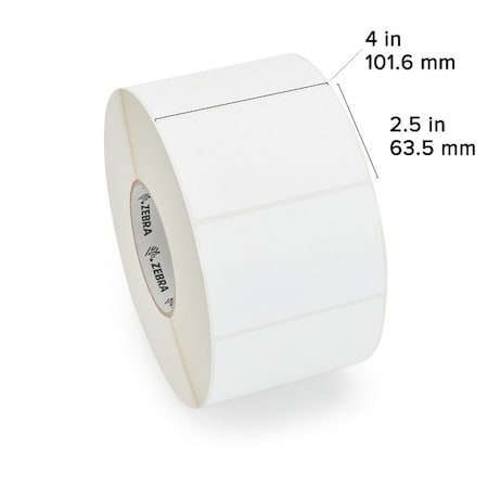 Zebra Zebra Thermal Transfer All-Temp Label, Paper, 4" x 6", Z-Select 4000T, 3" Core, 950 labels/Roll, 4PK 72376