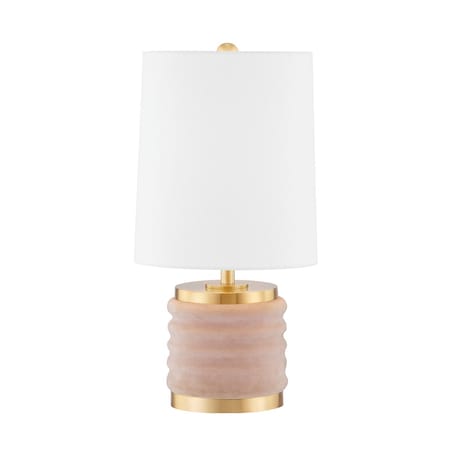 Mitzi Bethany 1 Light Table Lamp 20.5 In. Aged Brass/Blush Combo HL561201-AGB/BLSH