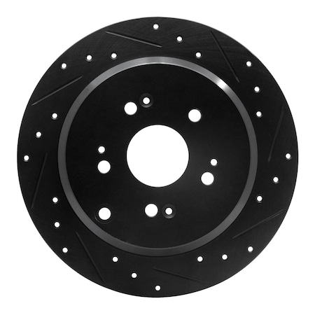 Premium Black Drilled & Slotted Brake Rotor, Disc Brake Rotor,