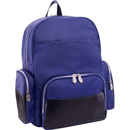 Mckleinusa 17 in. Cumberland Nylon Dual Compartment Laptop Backpack, Navy 18367