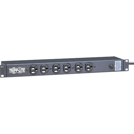Tripp Lite Power Strip, Surge, 5-15R, 5-15P, 15 ft., Black DRS1215