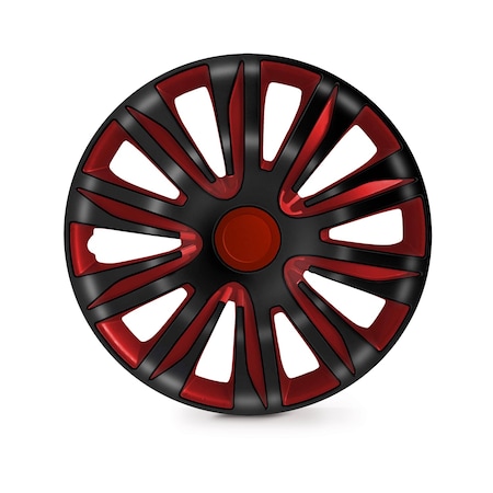 Altertrim 16 in Univ Hubcaps, Snap-On, (Blk & Red Lacq), 4PK CHB-5083-BRB-16
