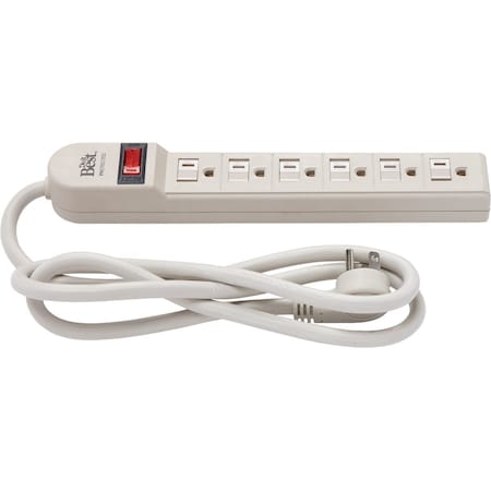Do It Best 6-Outlet 450J Tan Power Surge Strip with 4 Ft. Cord LTS-6HS/A14