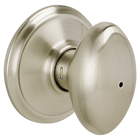 Schlage F Series Privacy Lever, Mechanical Lock, Satin Nickel, Knob Handle, Metal, Residential, 2 Grade F40VSIE619