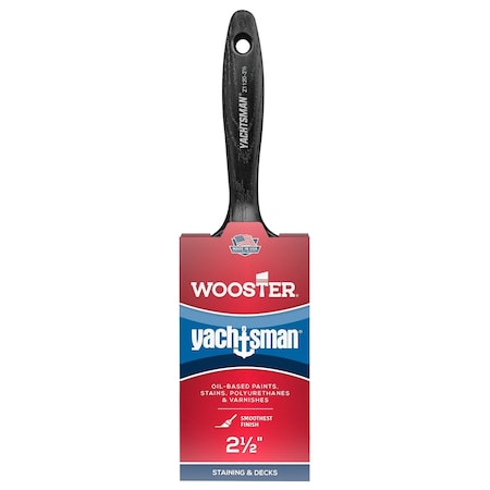 Wooster 2-1/2" Flat Sash Soft, White China Bristle, Paint Brush, Plastic Handle Z1120