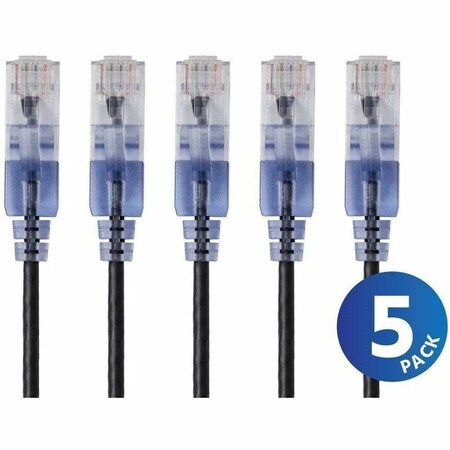 Monoprice SlimRun Cat6A Ethernet Patch Cable - Snagless RJ45_ UTP_ Pure Bare Cop 33216