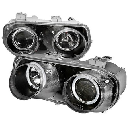 Overtime Halo Projector Headlights for 94 to 97 Acura Integra- Black - 10 x 19 x 26 in. OV3206935