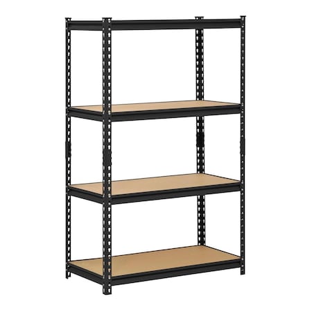 Edsal 36 x 18 x 60 in. 4 Adjustable Shelves Steel Shelf Unit, Black 108575