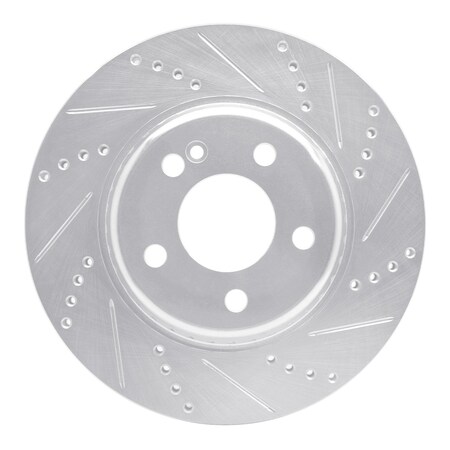 Dynamic Friction Co DFC Brake Rotor - Drilled and Slotted - Silver 631-63118R