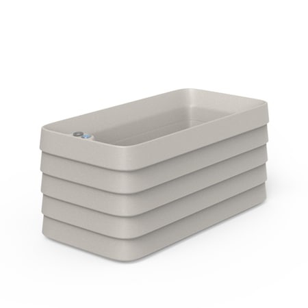 Crescent Garden TruDrop Slat Self Watering Deck Box - 36"x17"x17"H, Parchment A819111