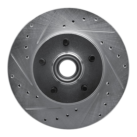 Dynamic Friction Co DFC Brake Rotor - Drilled and Slotted - Silver 631-54141L