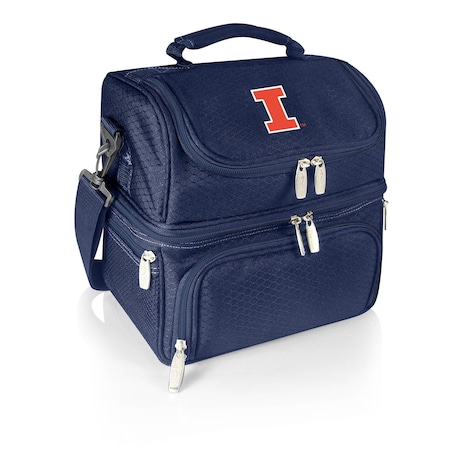 Picnic Time Family Of Brands NCAA Illinois Fighting Illini Pranzo Lunch Bag - Insulated Lunch Box with Picnic Set 512-80-138-214-0