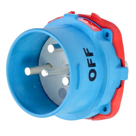 Meltric DS100 INLET POLY BLUE SIZE 5 TYPE 4X 3P+G 100 A 480 VAC 60 Hz NO AUX 33-98043