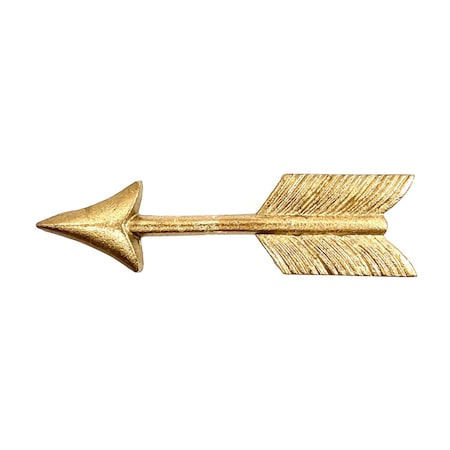 Homeroots Set of Six Brass Cast Aluminum Arrow Drawer Pull Knobs, 6PK 635772