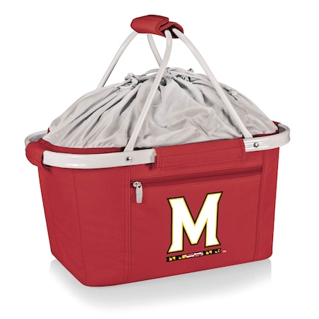 Picnic Time Family Of Brands NCAA Maryland Terrapins Metro Shopping Basket - Insulated Picnic Basket 645-00-100-314-0
