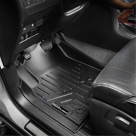 Smartliner SA0556-B0556-C0556 Custom Fit 3 Row Floor Mat Liner Set for 2022-2023 Kia Carnival MPV, Black SA0556/B0556/C0556