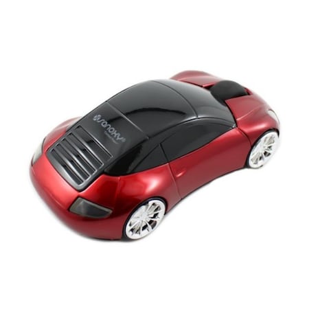 Sanoxy 2.4GHz Wireless Car Shape Optical Mouse USB Receiver Red SANOXY-Car-MOUSE-RED