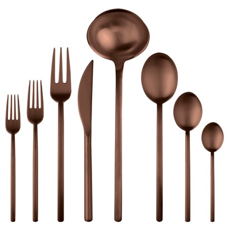 Mepra Due Flatware Set - 43 Pieces - Ice Bronze 104422043IB