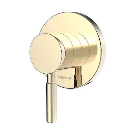 Speakman 3-Way Transfer Valve Trim, Round, Lever Handle, Polished Brass CPT-1110-3-PB